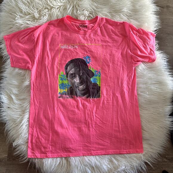 Plus Size Hot Pink Tupac 2Pac Poetic Justice Shirt Size 1X - Picture 1 of 3